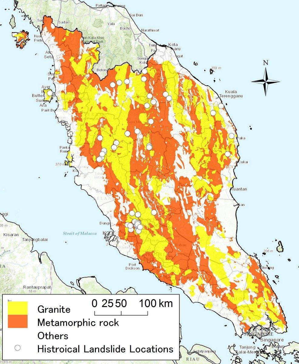 geologisk kart over malaysia