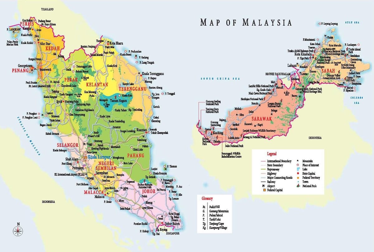malaysia attraksjoner kart