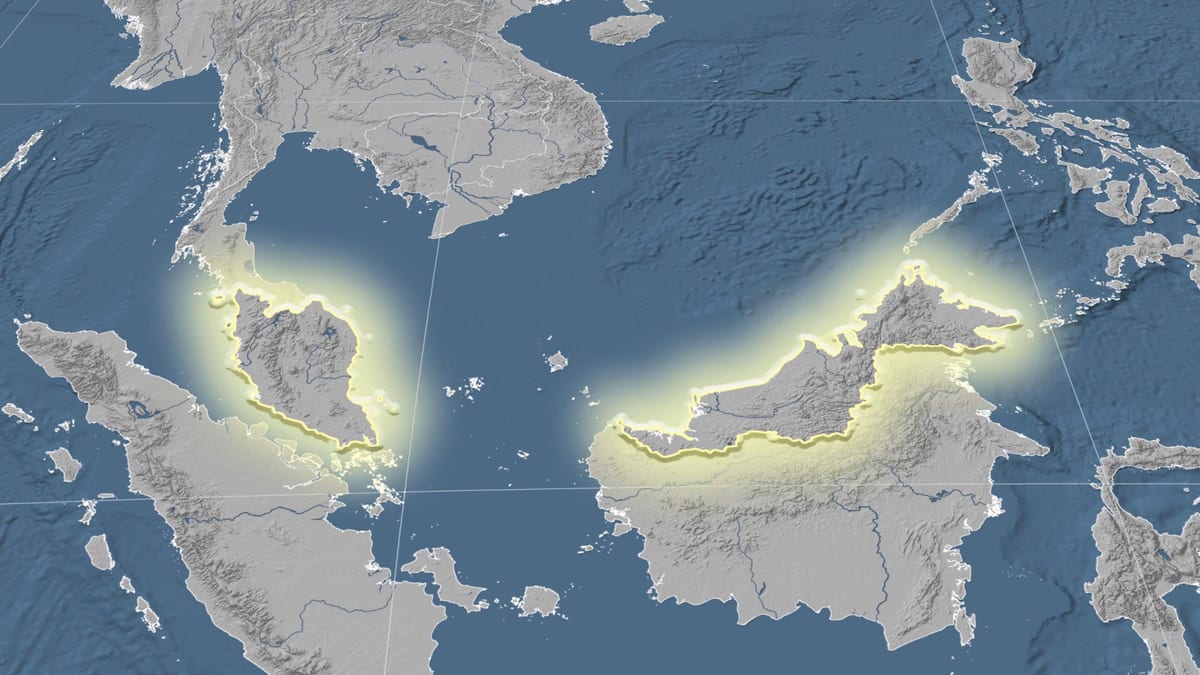 kart av malaysia høyde