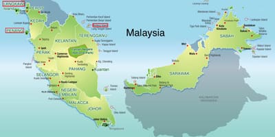 Kart av malaysia beach resorts