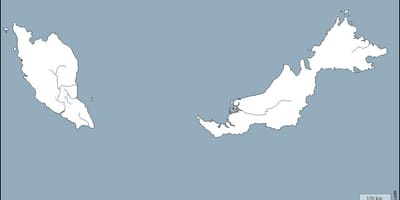 Blank kart over malaysia