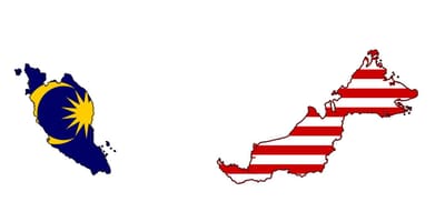 Kart av malaysia flagg