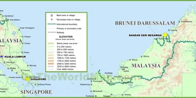 Malaysia geografi kart