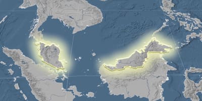 Kart av malaysia høyde 
