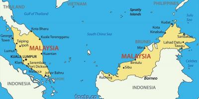 Et kart av malaysia