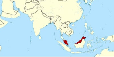 Kart som viser malaysia