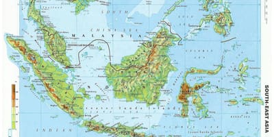 Kart av malaysia topografiske