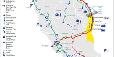 Malaysia jernbanestasjon kart